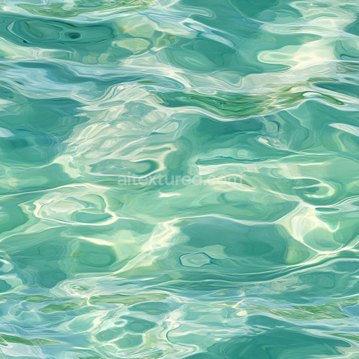 Preview — Seamless 3D PBR Texture of Clear Shallow Water with Subtle Caustic Highlights