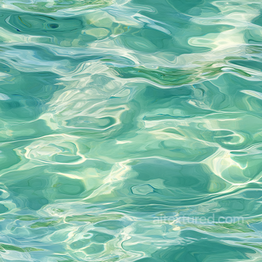 Clear Shallow Water Seamless Texture with Subtle Caustic Highlights seamless Water PBR texture