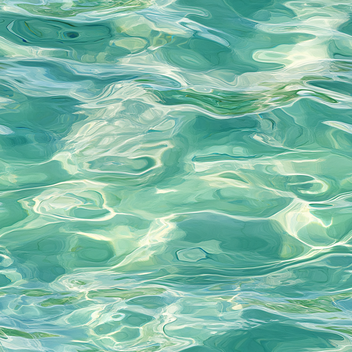 Clear Shallow Water with Subtle Caustic Highlights seamless PBR texture preview