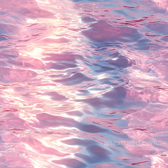 Water PBR Texture Featuring Stylized Pink-Reflective Surface and Soft Wave Patterns Water texture preview