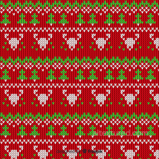Knitted Christmas Fabric Texture with Reindeer and Trees seamless All Christmas Digital paper PBR texture
