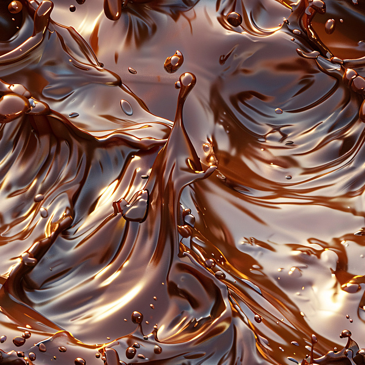 Featuring Glossy Brown Liquid Splash with Dynamic Flow seamless PBR texture preview