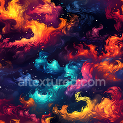 seamless Seamless 3D Space PBR Texture Featuring Vibrant Swirling Nebula Clouds texture 8k free download PBR