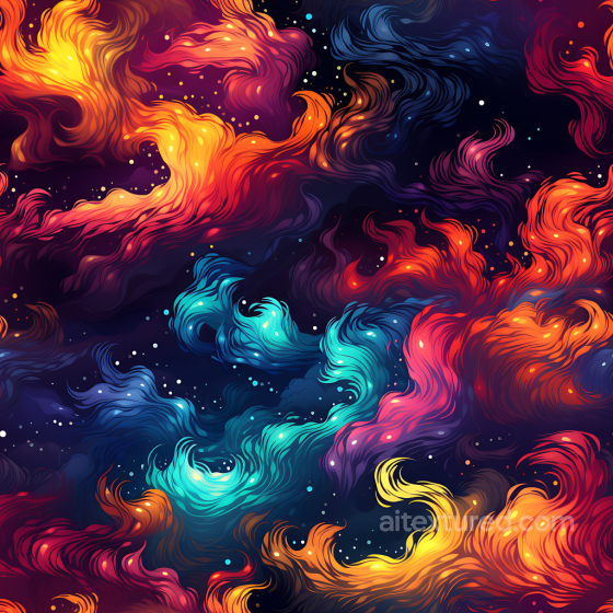 Space PBR Texture Featuring Vibrant Swirling Nebula Clouds Star, space, planets texture preview