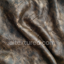seamless Seamless 3D Wrinkled Dark Brown Leather PBR Texture with Distinct Surface Crinkles texture 8k free download PBR