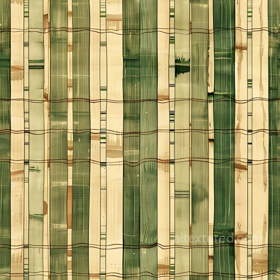 Plaid Texture with Vertical Green and Beige Fabric Stripes Plaid texture preview