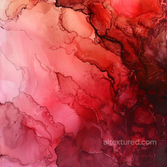 Alcohol Ink PBR Texture Featuring Deep Red Marbled Flow and Organic Veins Alcohol ink texture preview