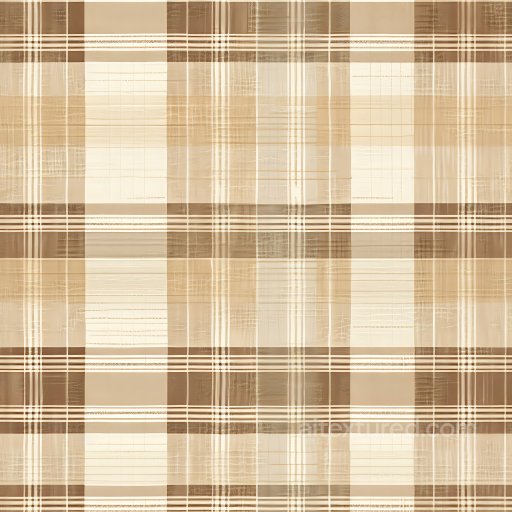 Seamless 3D PBR Textured Beige and Brown Plaid Fabric Pattern texture preview