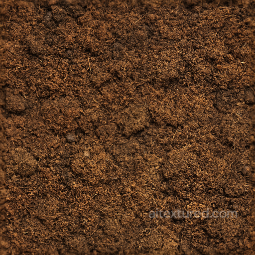 Peat Layers Ground Surface With Organic Soil And Soil Clods seamless Ground surface PBR texture