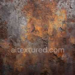 seamless Seamless 3D Rusted Metal Cracked & Pitted PBR Texture with Orange and Brown Corrosion texture 8k free download PBR