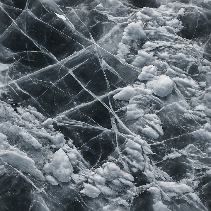 Illustrating Black Ice With Rough Ice And Ice Fissures seamless PBR texture preview