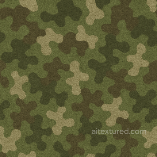 Grassy Surface Camouflage Cotton Blend Fabric seamless Color Camouflage PBR texture