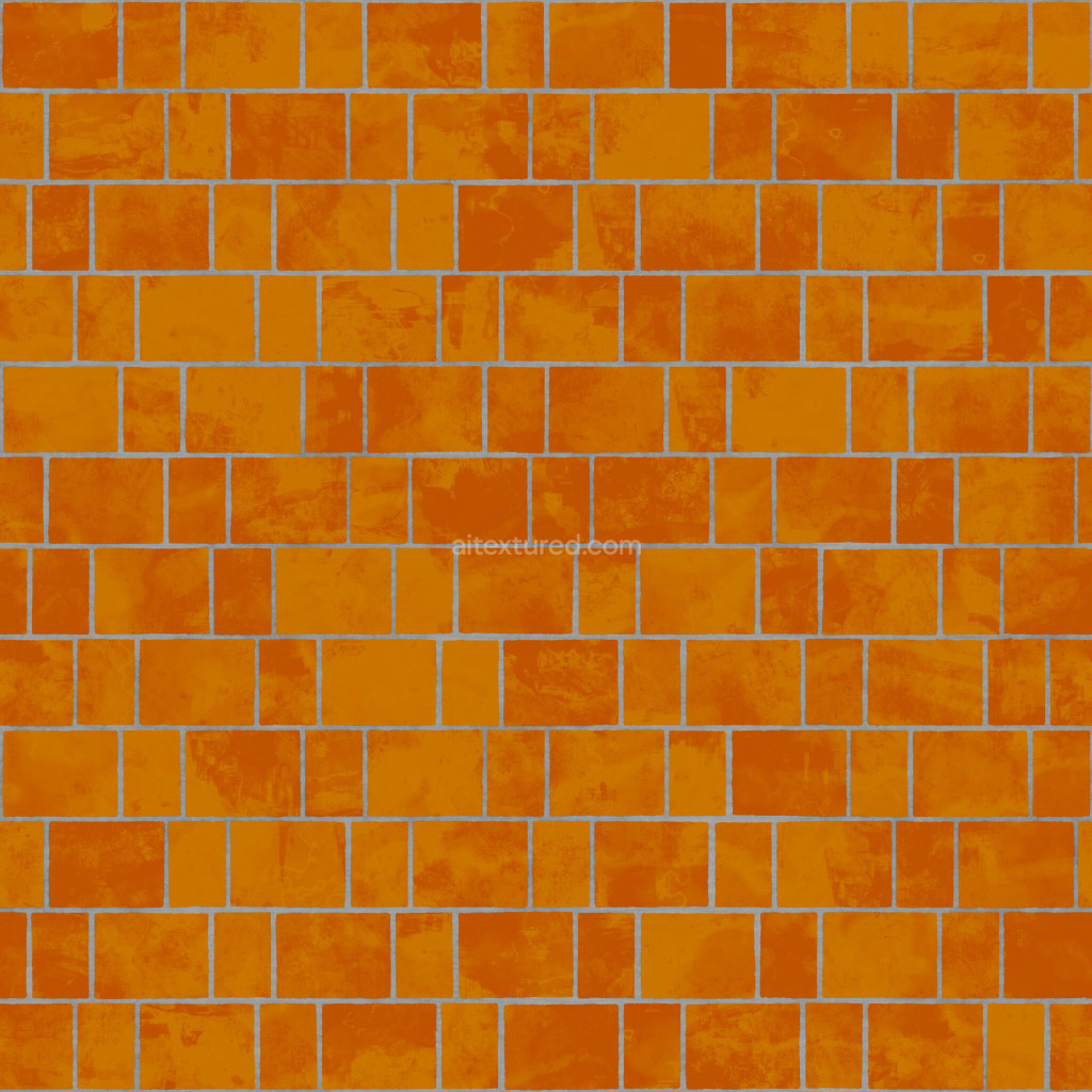 Seamless orange tile texture for PBR applications