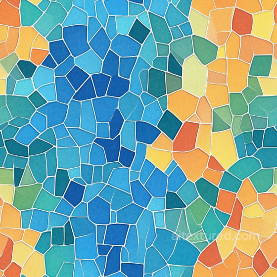 Colorful Irregular Ceramic Mosaic Tiles Seamless Texture with Matte Finish Mosaic texture preview