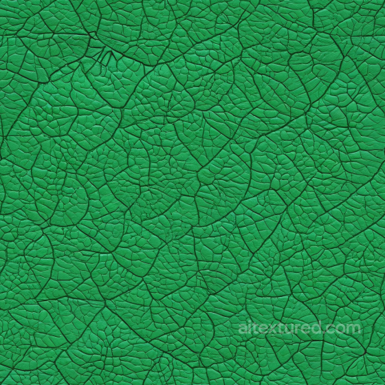 Vibrant Green Cracked Leather Texture with Prominent Grain and Wrinkles Leather texture preview