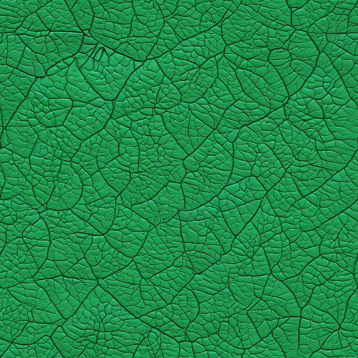 Vibrant Green Cracked Leather with Prominent Grain and Wrinkles seamless PBR texture preview