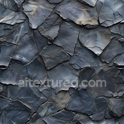 seamless Seamless 3D Black Slate Stone Wall PBR Texture with Layered Rock Plates texture 8k free download PBR