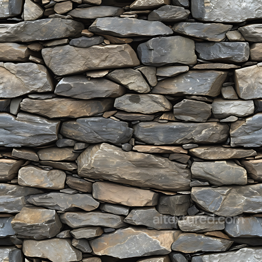 Seamless Weathered Stone Wall 3D PBR Texture with Natural Layered Stones seamless Stone PBR texture