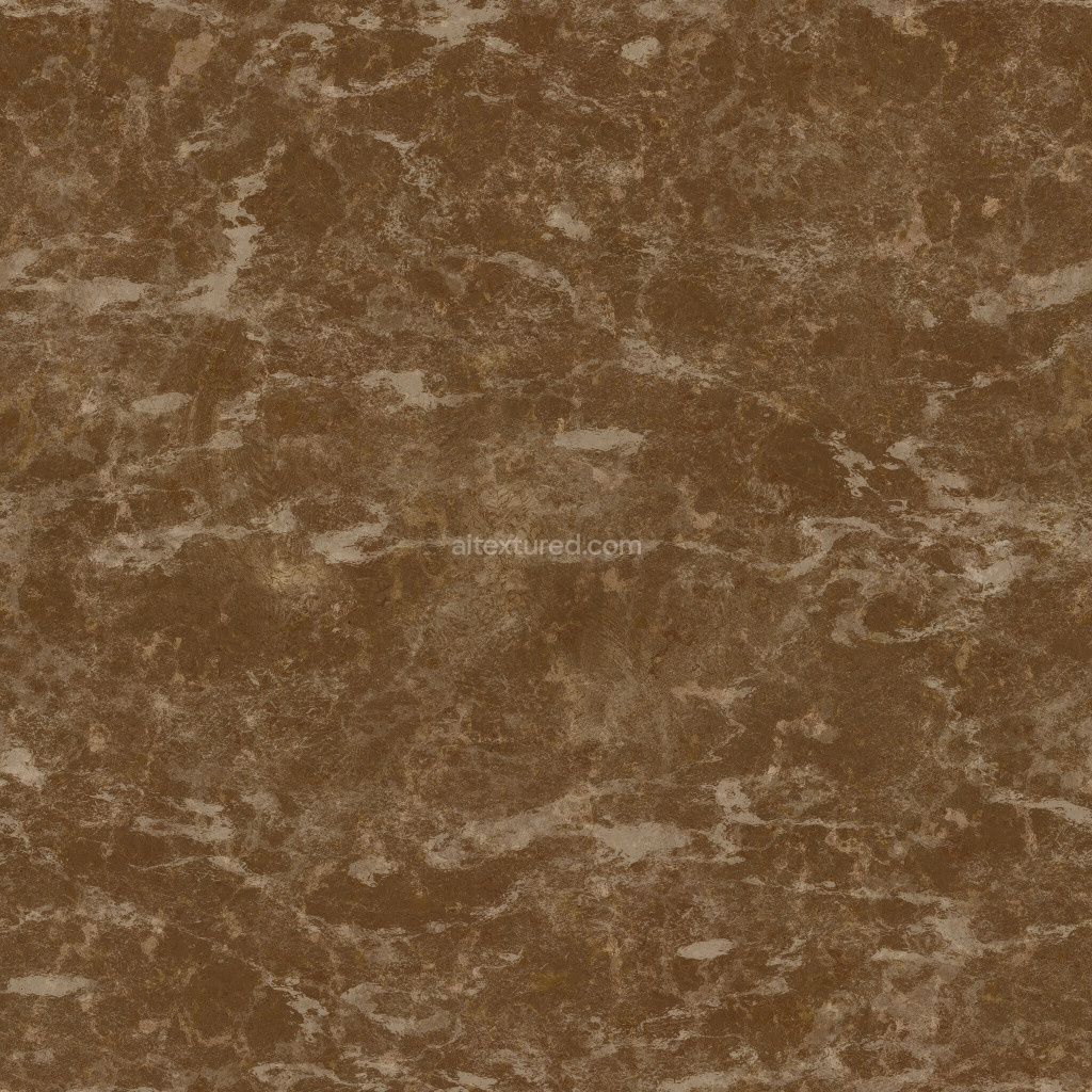 Seamless brown marble PBR texture for 3D designs