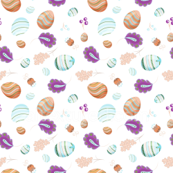 seamless Seamless 3D PBR Texture of Colorful Easter Eggs and Abstract Floral Pattern texture 8k free download PBR