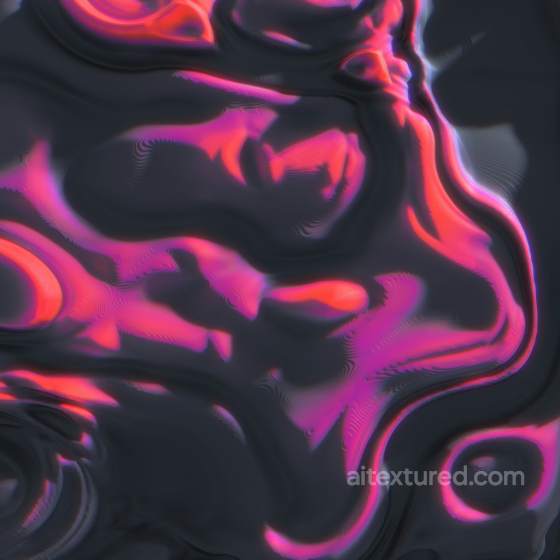 Seamless Plastic PBR Texture Featuring Neon Pink and Black Abstract Glow Plastic texture preview