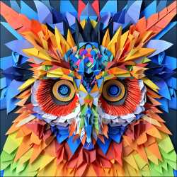 seamless Seamless 3D PBR Texture of Colorful Origami-Style Aye-Aye Fur texture 8k free download PBR