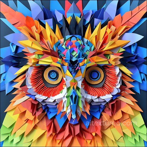 Animal - Seamless 3D PBR Texture of Colorful Origami-Style Aye-Aye Fur texture preview