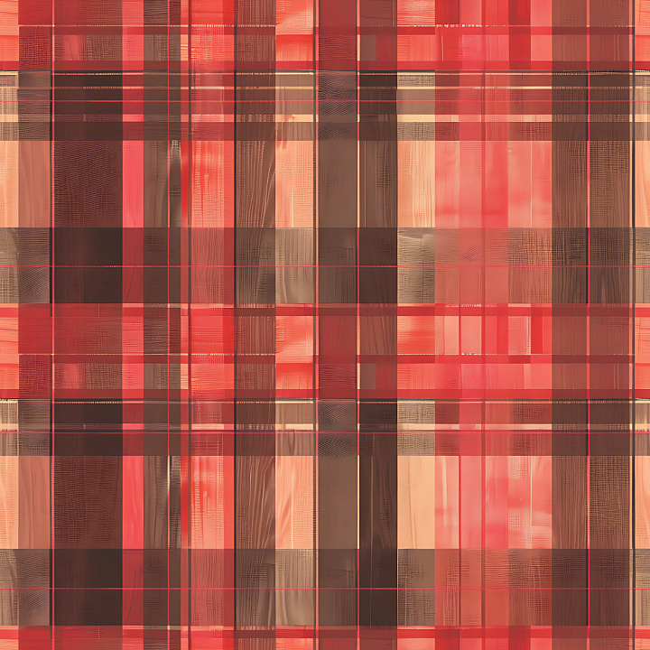 Plaid Fabric with Warm Red and Brown Hues seamless PBR texture preview