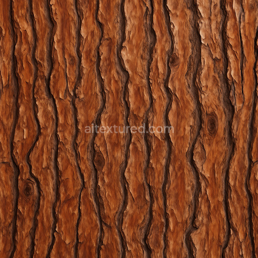 Polished Pine Bark Texture Seamless 1024X1024