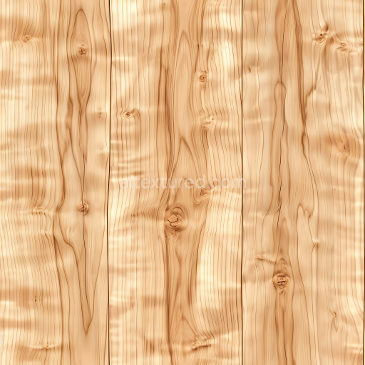Seamless 3D Light Pine Wood Planks PBR Texture with Natural Knots and Grain