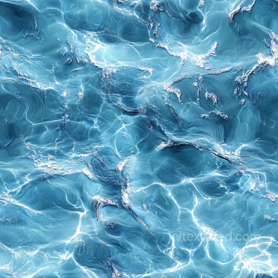 Realistic Pool Water Seamless Texture with Bright Caustics and Subtle Ripples Water texture preview