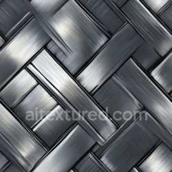seamless Seamless 3D Brushed Steel Metal PBR Texture with Woven Panel Design texture 8k free download PBR