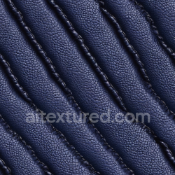 seamless Seamless 3D PBR Navy Blue Pebbled Leather Texture with Stitched Panels texture 8k free download PBR