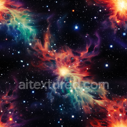 seamless Seamless 3D Space PBR Texture Featuring Vibrant Nebula Clouds and Starfield texture 8k free download PBR