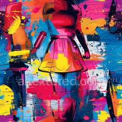 seamless Seamless 3D PBR Graffiti Texture Featuring Vibrant Spray Paint and Dynamic Brushwork texture 8k free download PBR