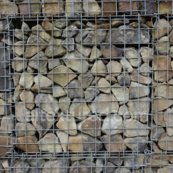 seamless Natural Gabion-Stone Wall Texture with Metal Wire Frame texture 8k free download PBR