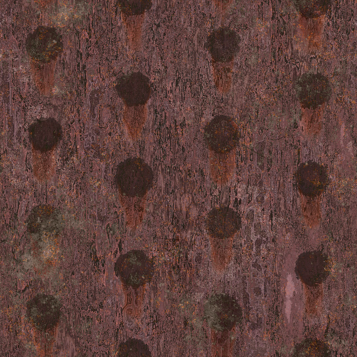 Rusty Metal Plate with Round Cap Nails seamless PBR texture preview
