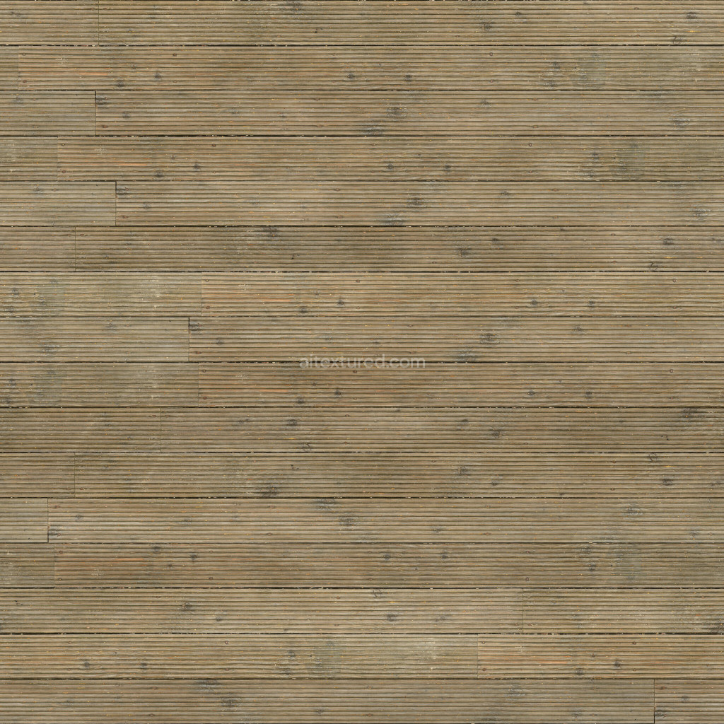 Seamless PBR texture of weathered wooden planks