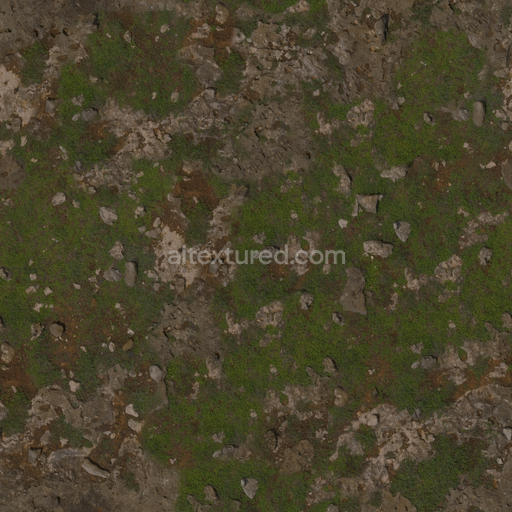 Rock Moss Rough — Moss Rough Uneven Uneven Weathered Stones — PBR seamless 3D texture
