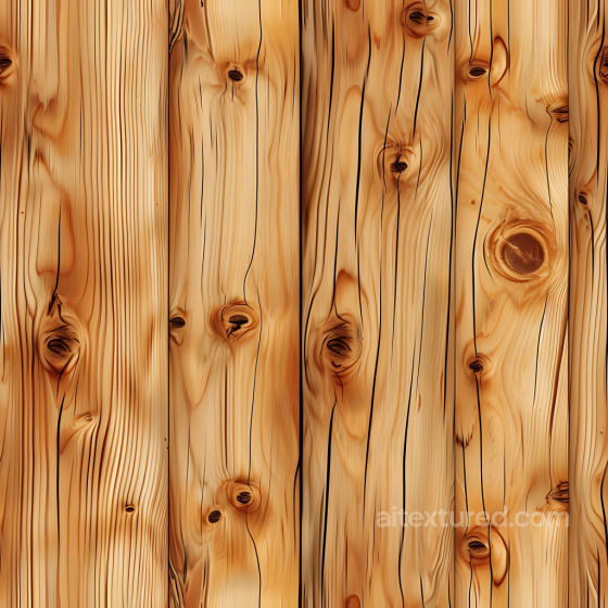 Pine Wood PBR Texture Featuring Knotted Planks and Natural Grain Wood texture preview