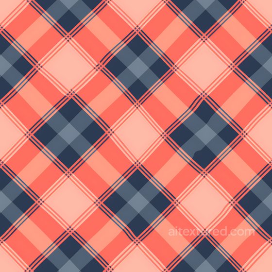 Plaid Painted Metal PBR Texture with Vibrant Orange and Dark Blue Pattern Plaid texture preview
