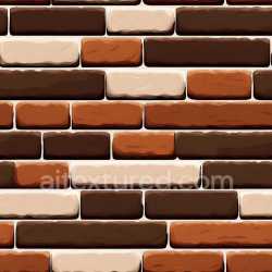 seamless Seamless 3D Cracked Brick Wall PBR Texture with Brown and Beige Tones texture 8k free download PBR