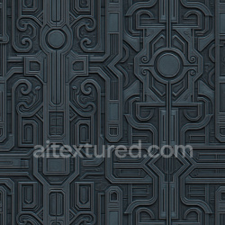 Ornate Futuristic Panel Texture Seamless 1024X1024