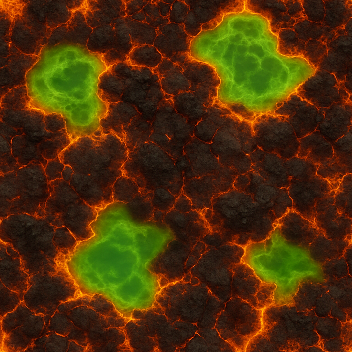 Toxic Fire Ground seamless PBR texture preview