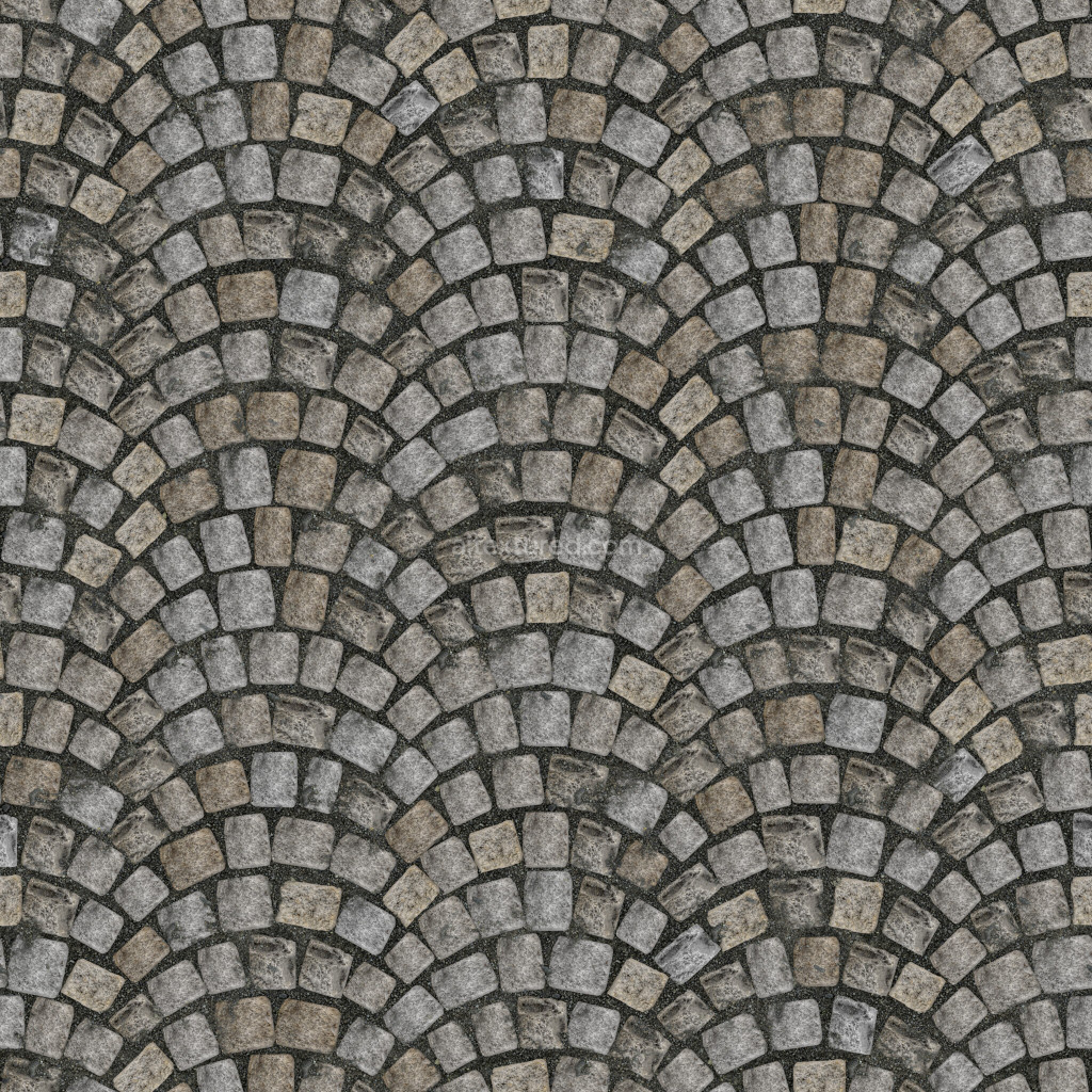 Seamless paving stones PBR texture with natural colors