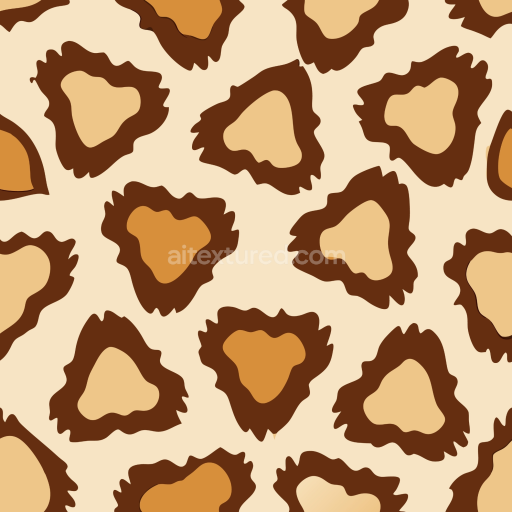 Seamless Leopard Print 3D PBR Fabric Texture with Brown and Tan Pattern
