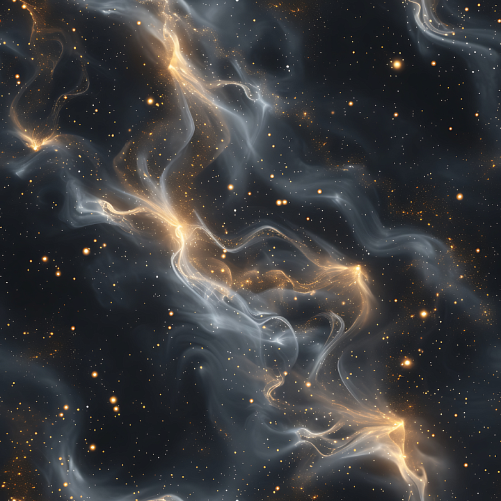 Space Featuring Glowing Nebula and Starfield seamless PBR texture preview