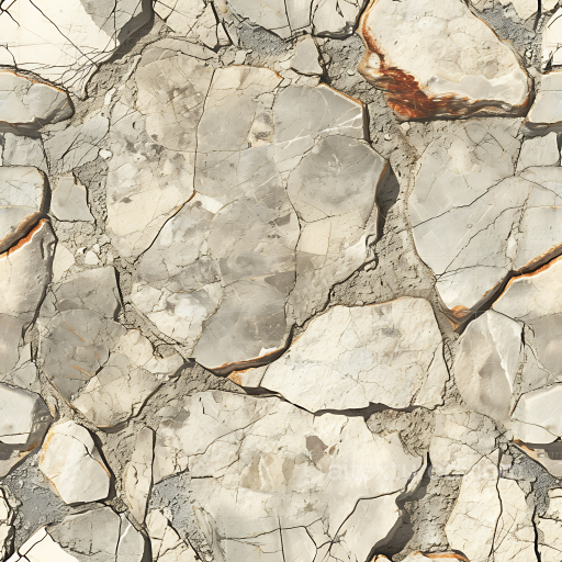 Cracked Stone Ground PBR Texture with Natural Clay and Erosion Details seamless Stone PBR texture