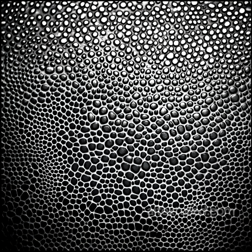 Reptilian Skin PBR Texture with Detailed Scales in Black and White seamless Skin PBR texture