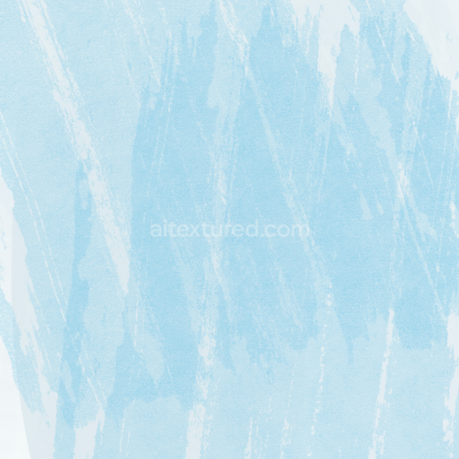 Seamless 3D PBR Texture of Light Blue Watercolor Streaks on White